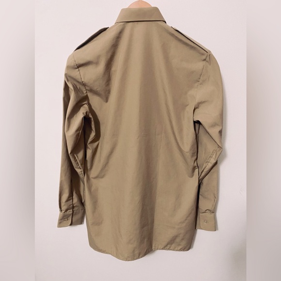 Beige Summer Safari Dress/ Military Shirt - Picture 5 of 7